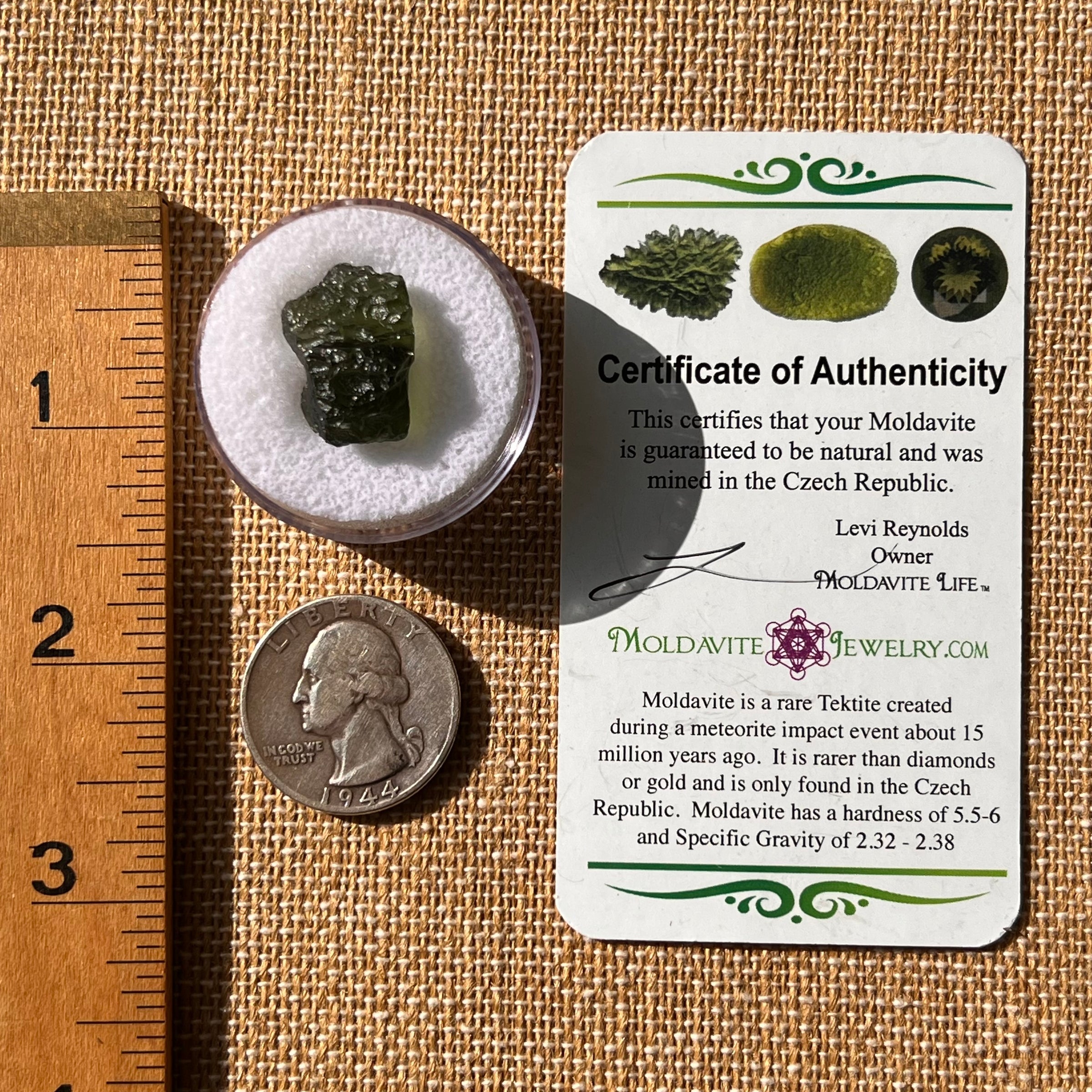 Moldavite 2.5 grams #2133-Moldavite Life