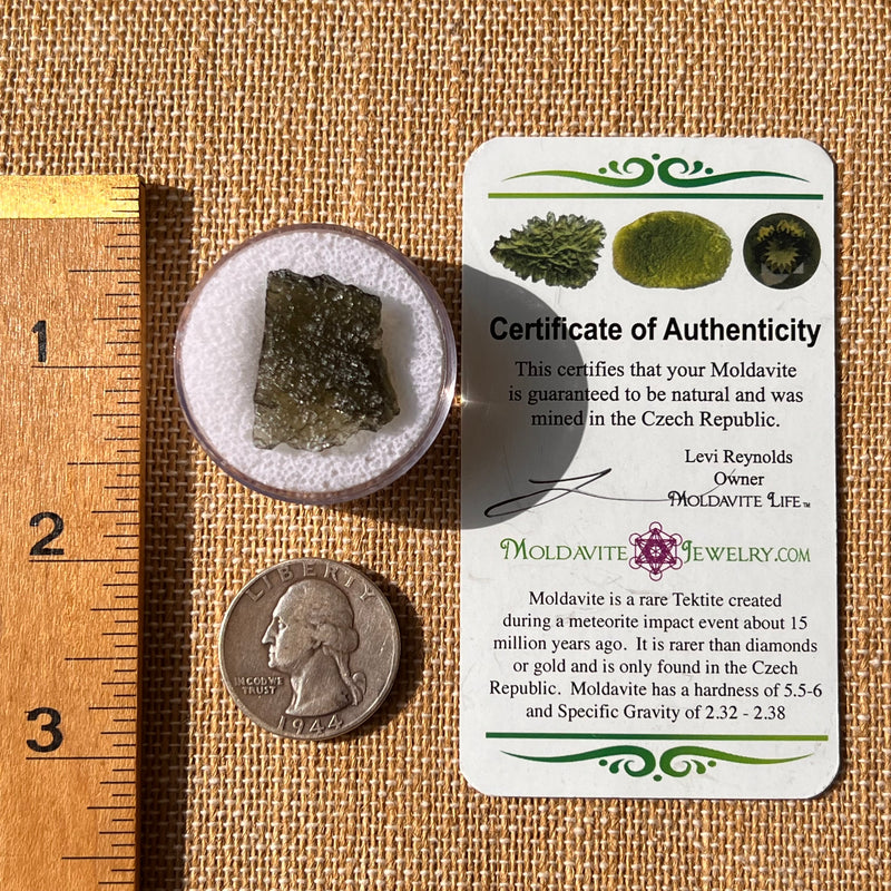 Moldavite 2.5 grams #2160-Moldavite Life