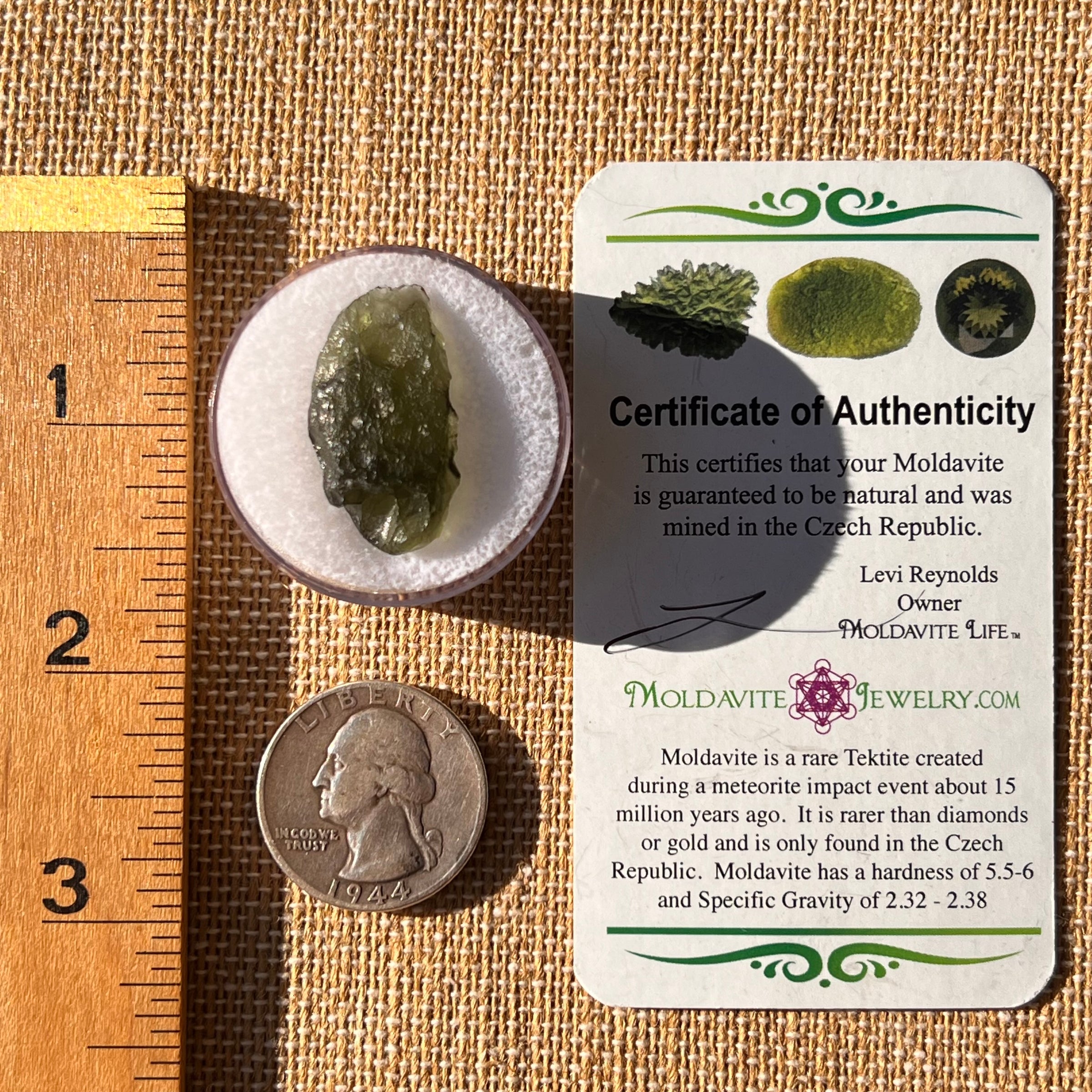 Moldavite 2.5 grams #2208-Moldavite Life