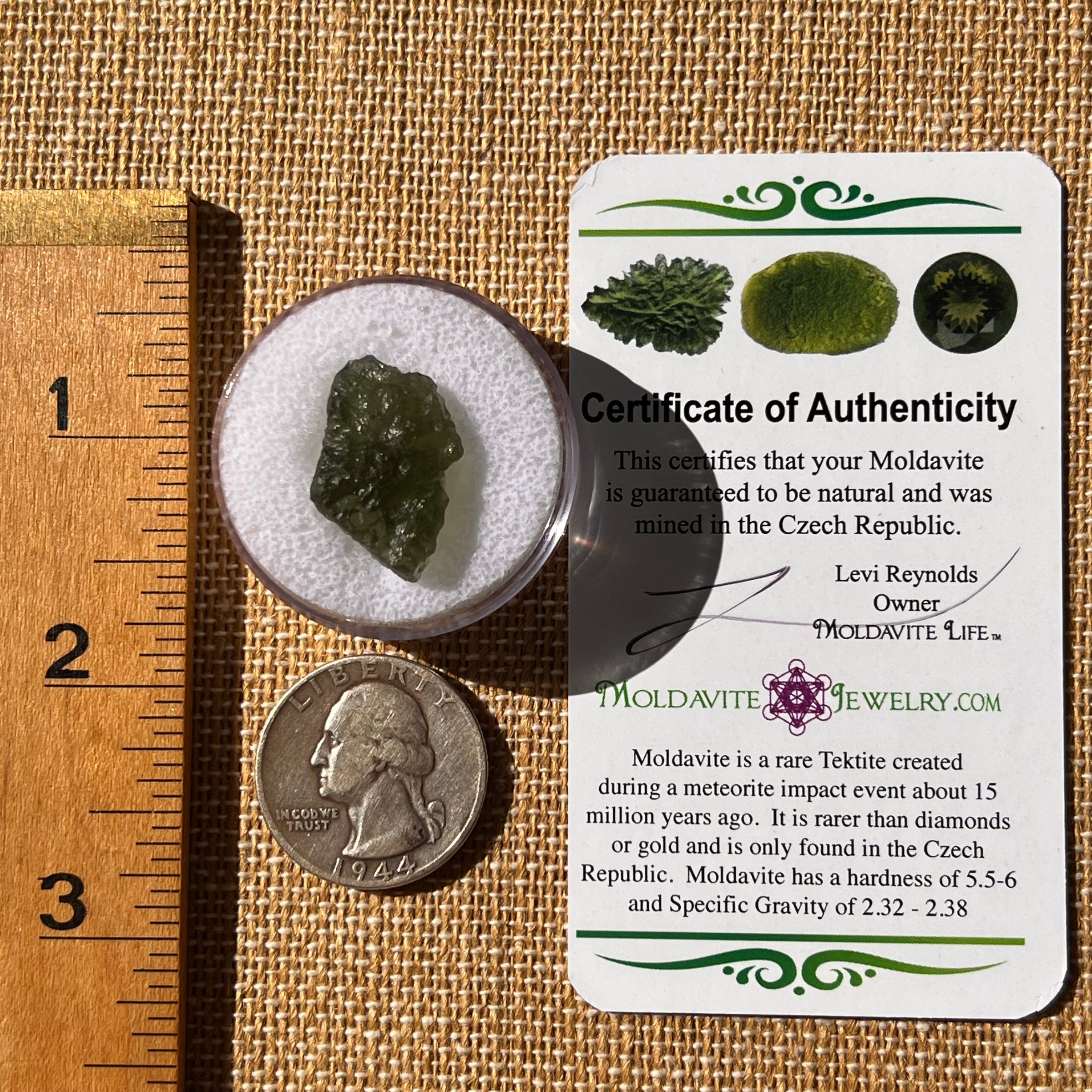 Moldavite 2.5 grams #2316-Moldavite Life