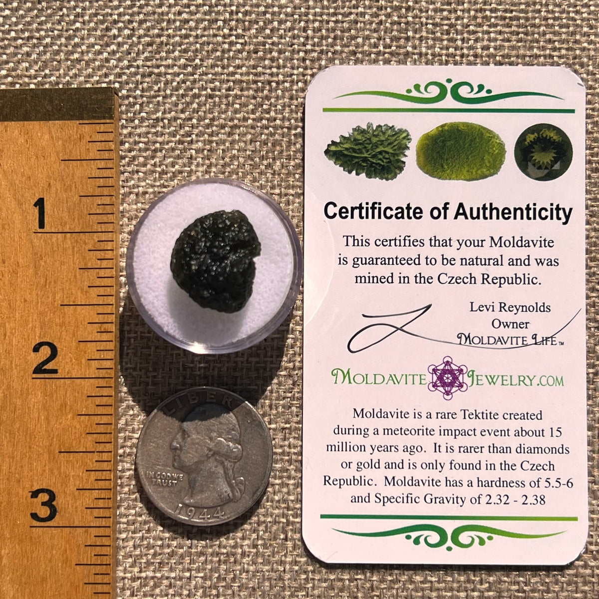 Moldavite 2.5 grams #2369-Moldavite Life