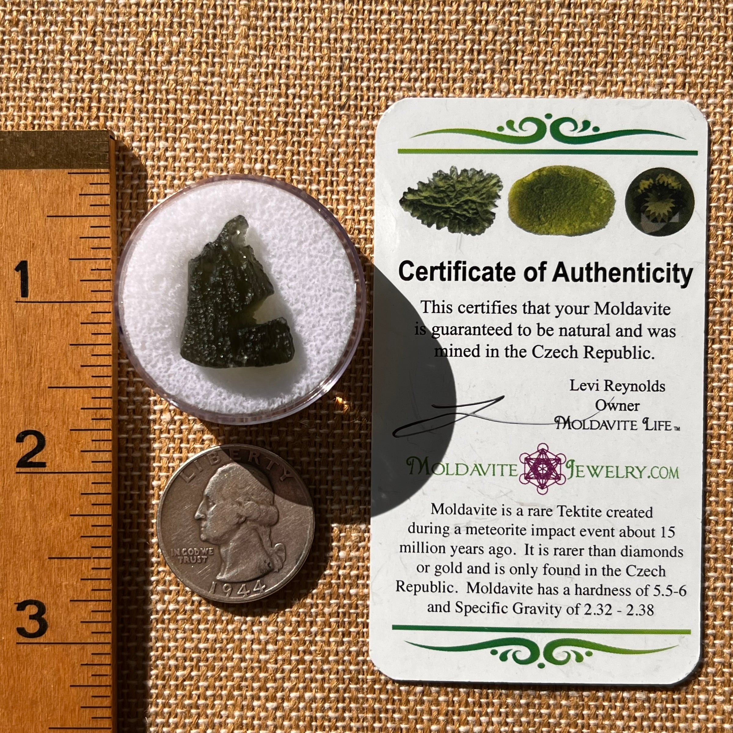 Moldavite 2.6 grams #2117-Moldavite Life