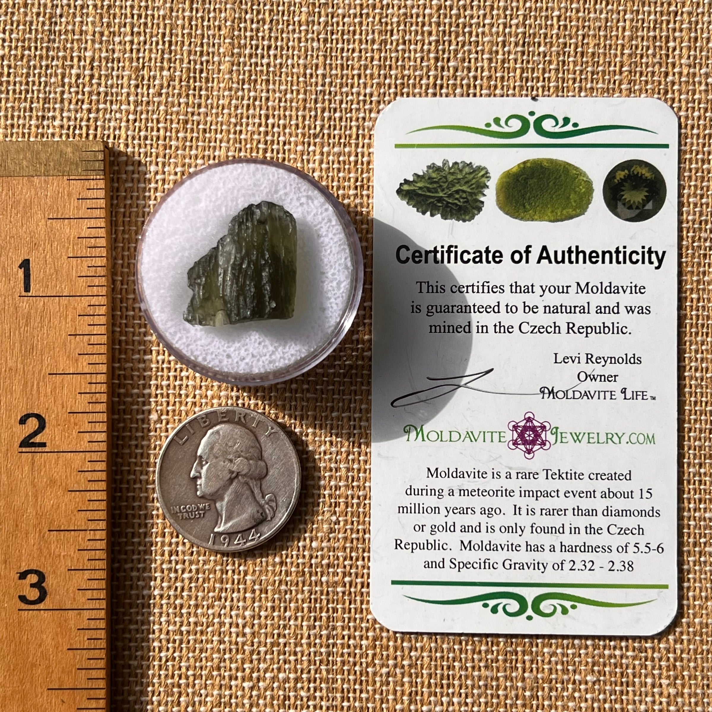 Moldavite 2.6 grams #2135-Moldavite Life