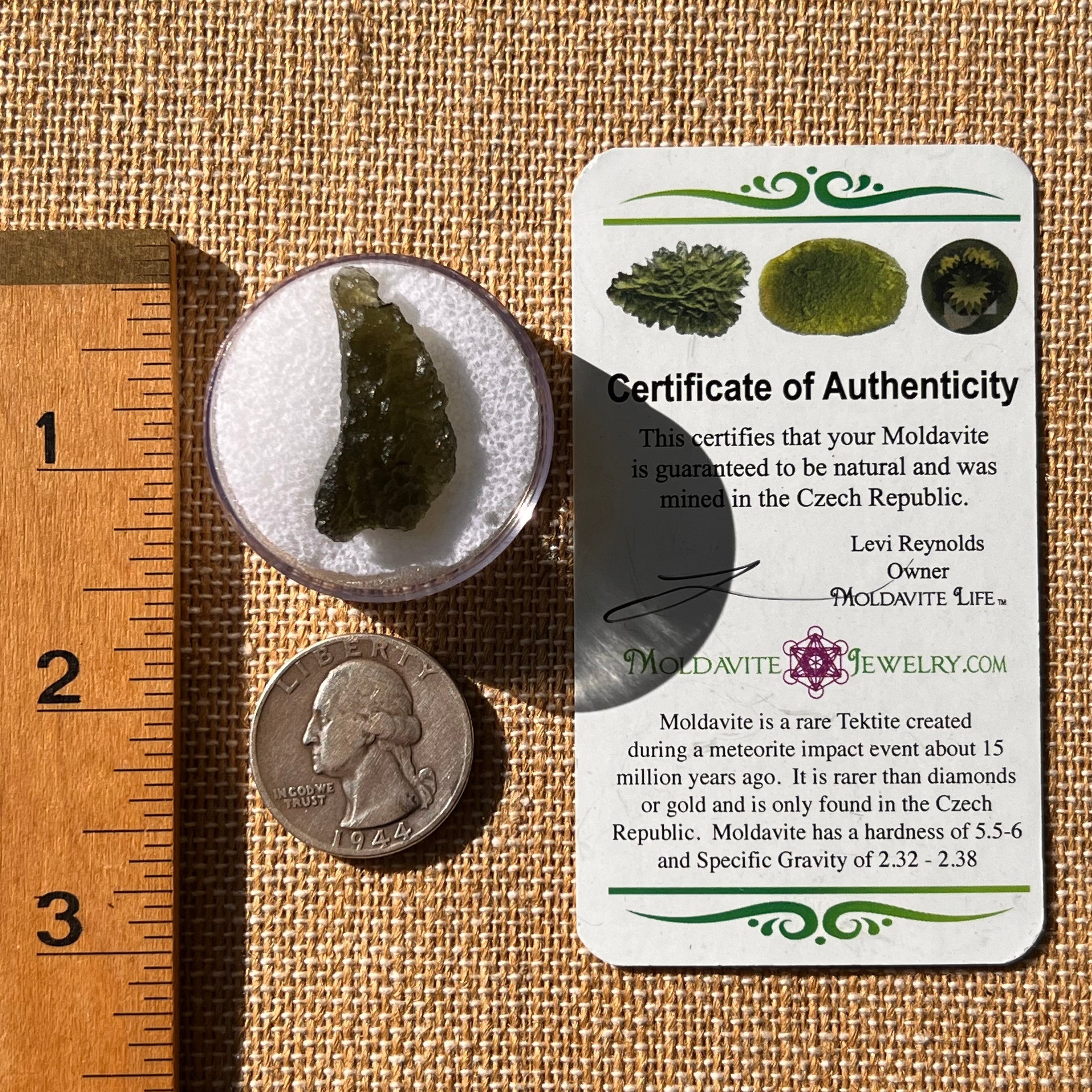 Moldavite 2.6 grams #2144-Moldavite Life