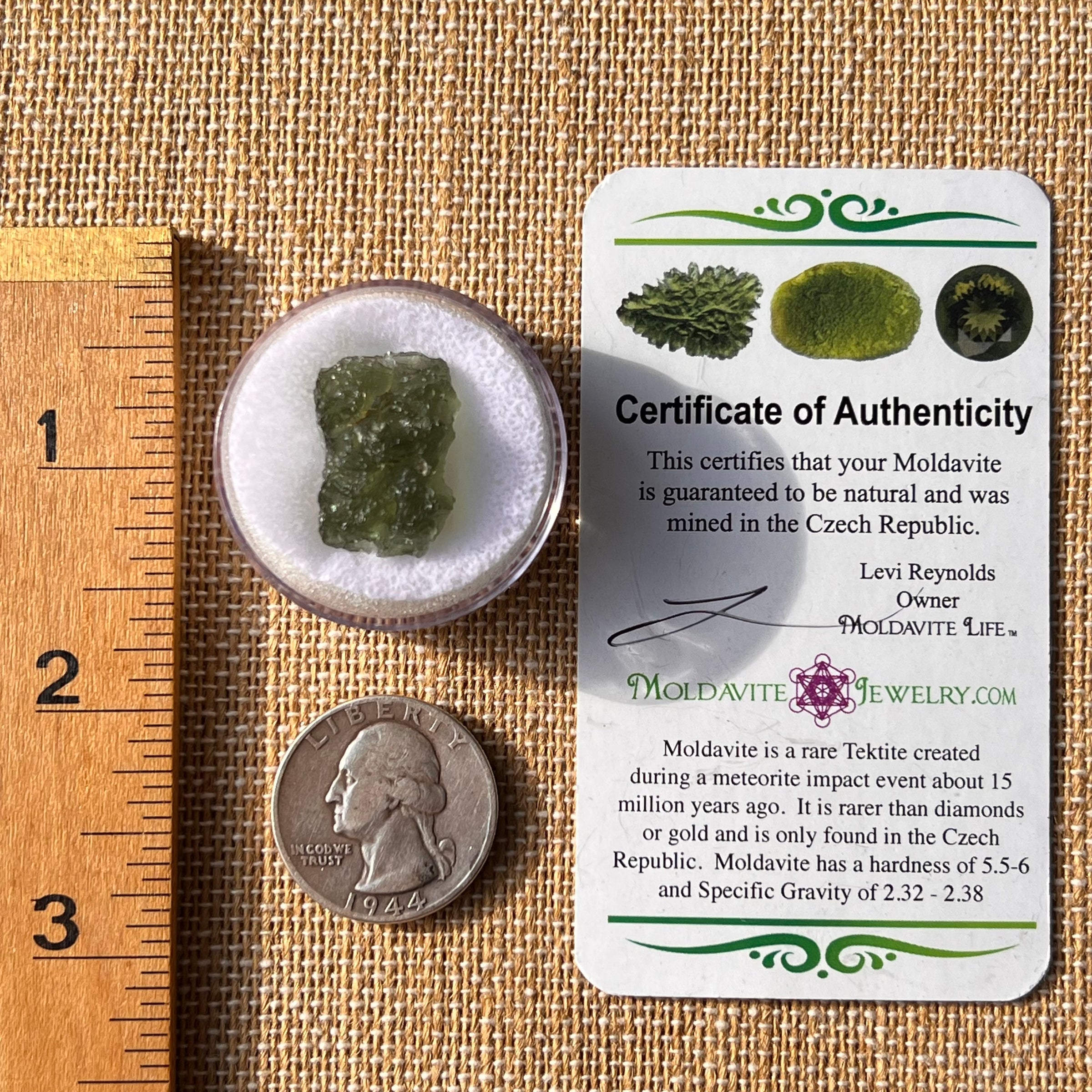 Moldavite 2.6 grams #2189-Moldavite Life