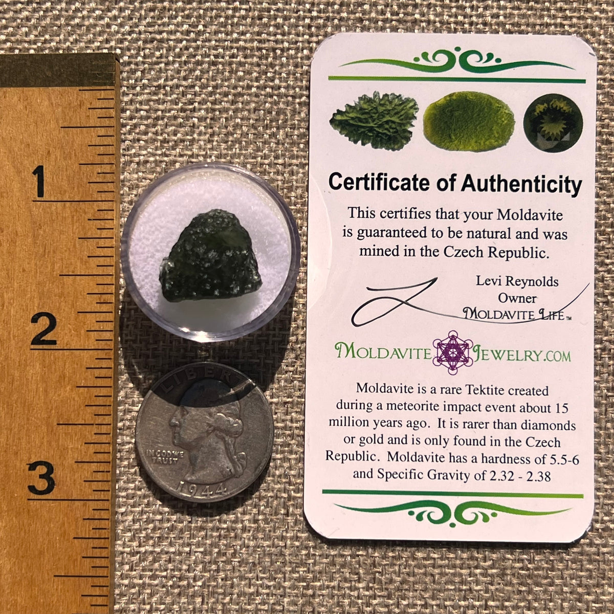 Moldavite 2.6 grams #2410-Moldavite Life