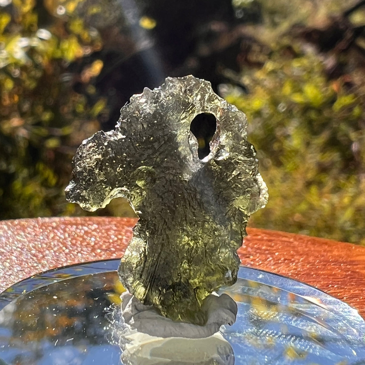 Moldavite 2.6 grams Natural Hole #2259-Moldavite Life