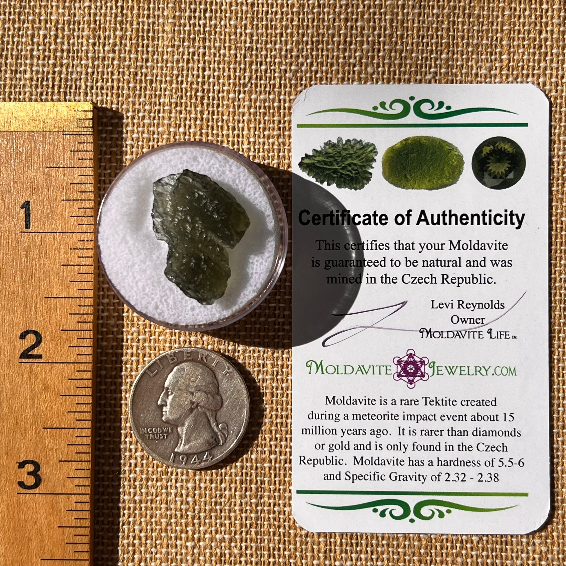 Moldavite 2.7 grams #2310-Moldavite Life