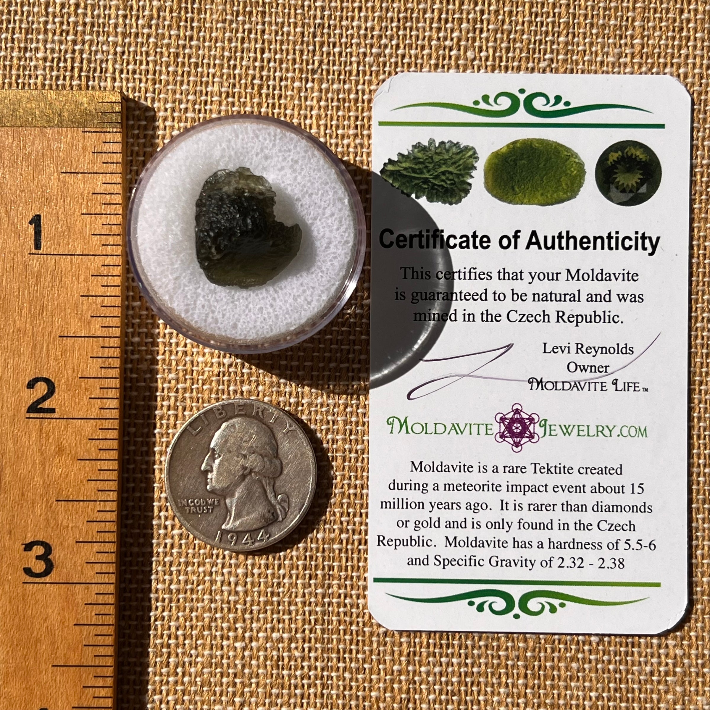 Moldavite 2.7 grams #2318-Moldavite Life