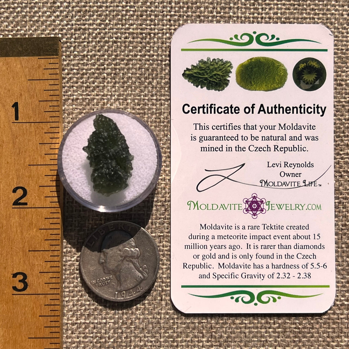 Moldavite 2.7 grams #2367-Moldavite Life