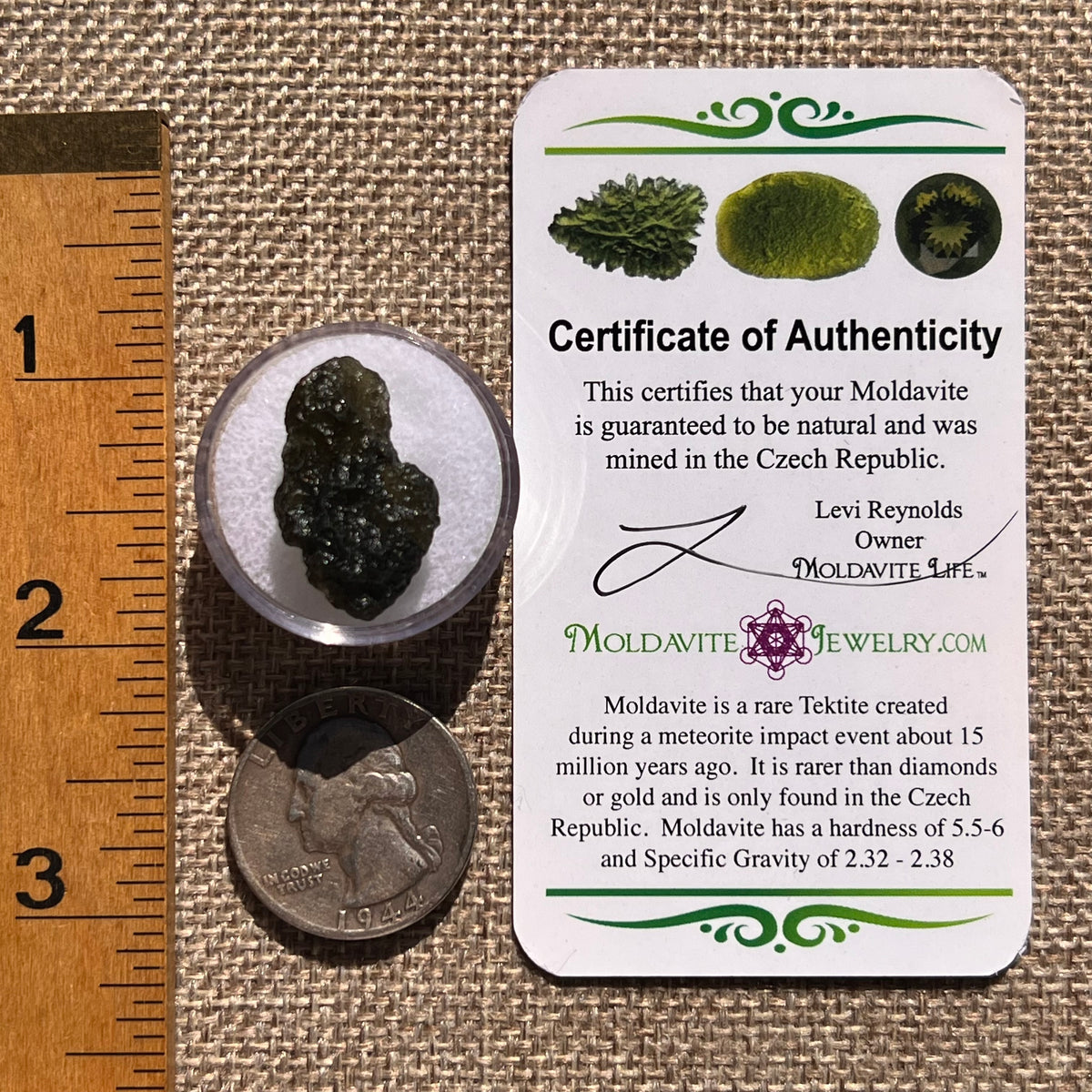 Moldavite 2.7 grams #2368-Moldavite Life