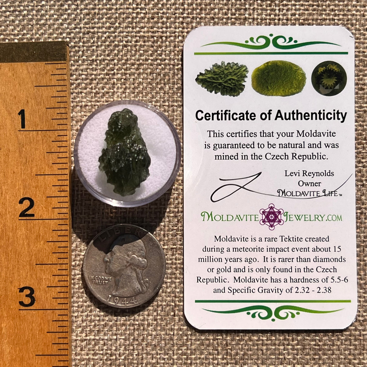 Moldavite 2.8 grams #2374-Moldavite Life