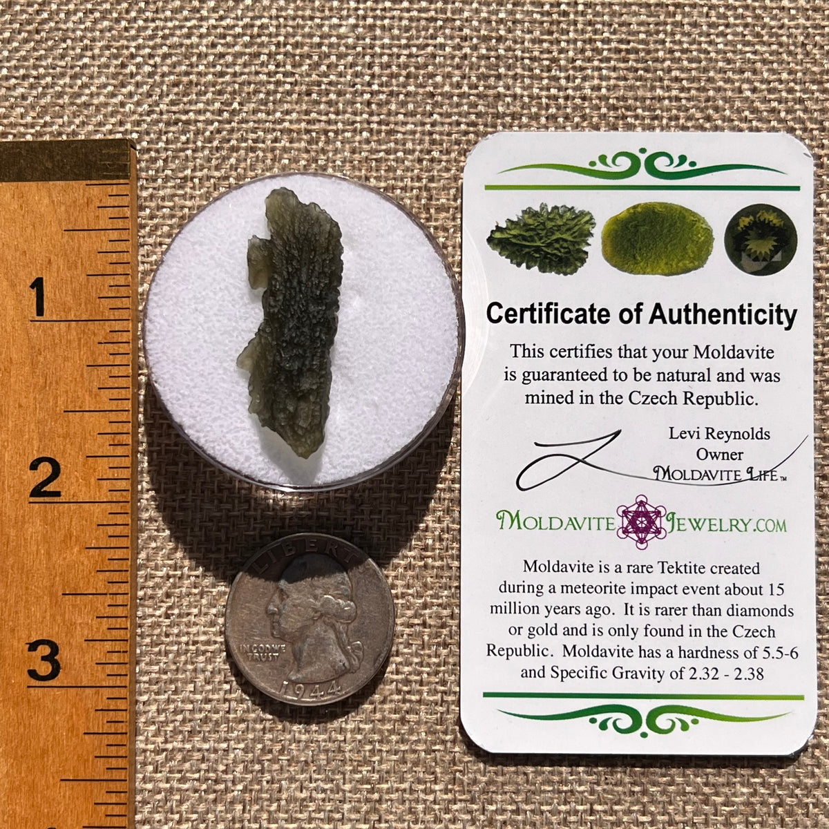 Moldavite 2.8 grams #2399-Moldavite Life