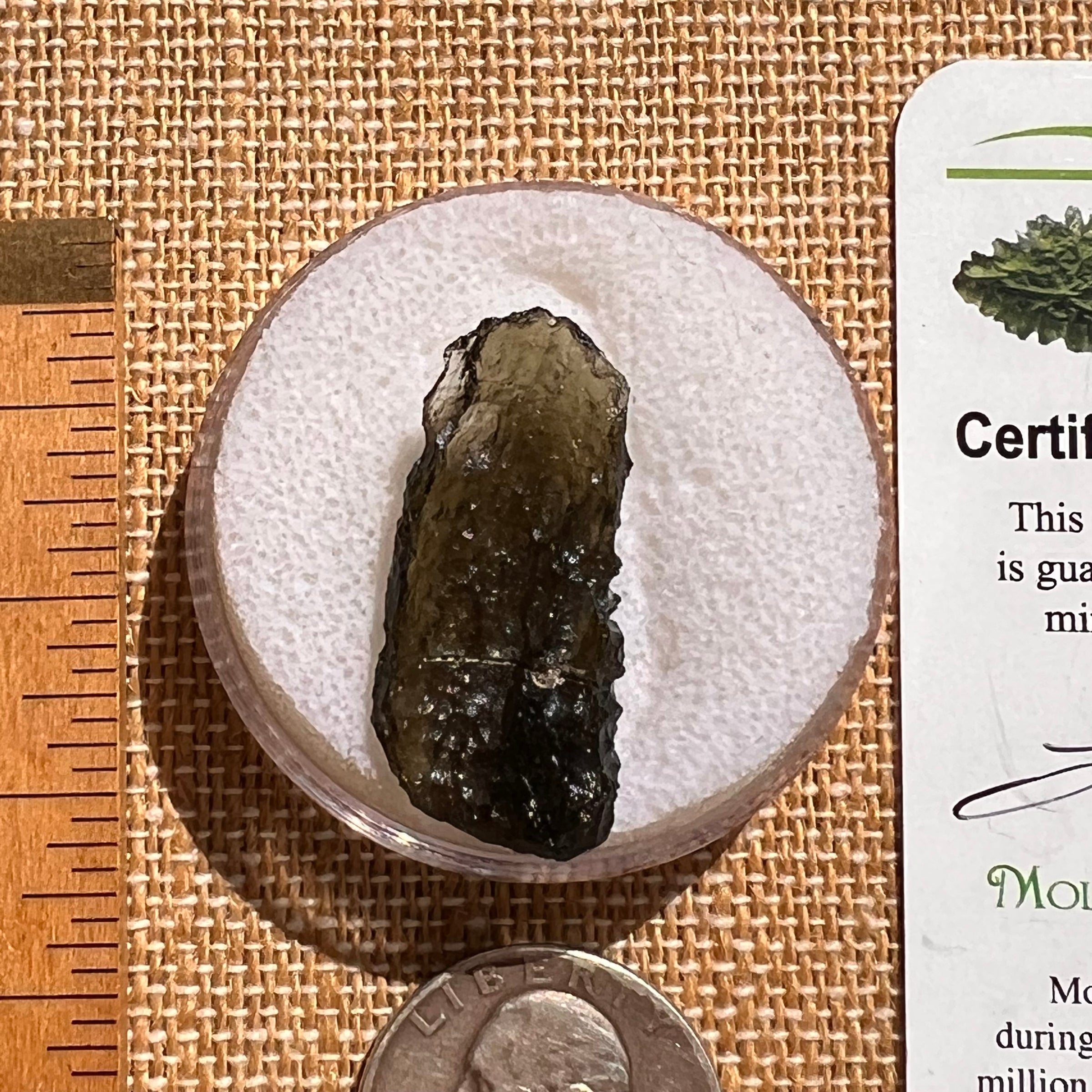 Moldavite 2.9 grams #1952-Moldavite Life