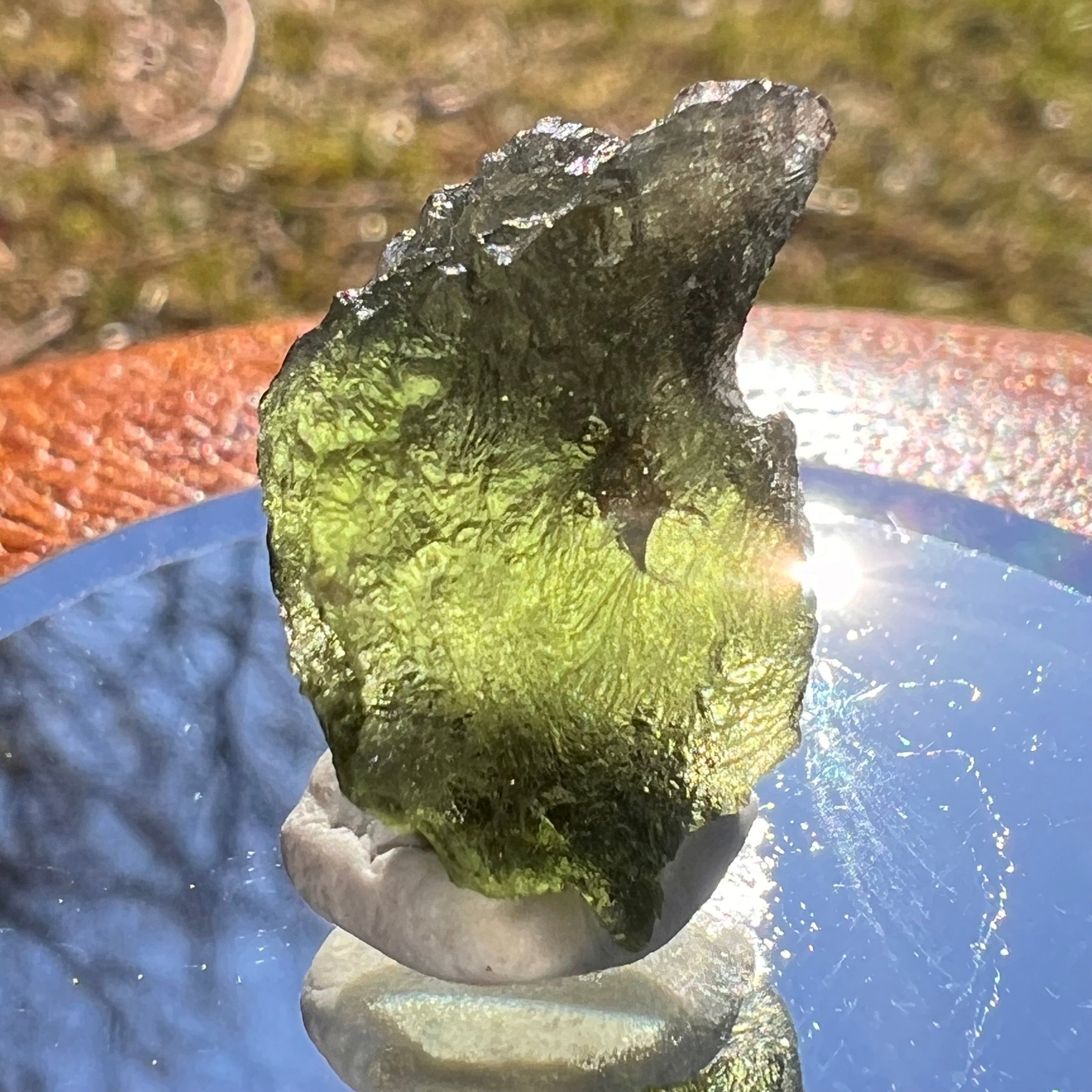 Moldavite 2.9 grams #1972-Moldavite Life