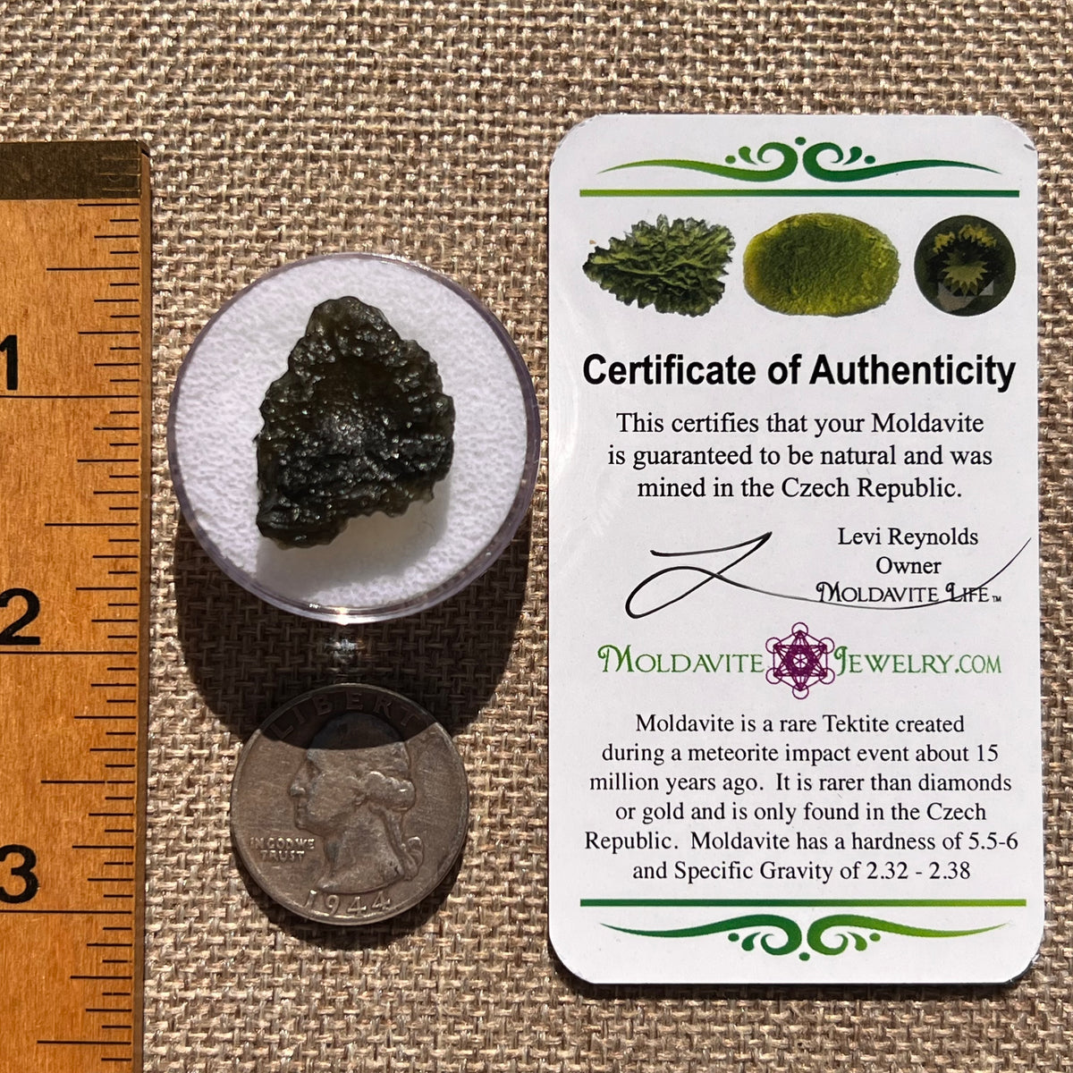 Moldavite 3.1 grams #2396-Moldavite Life