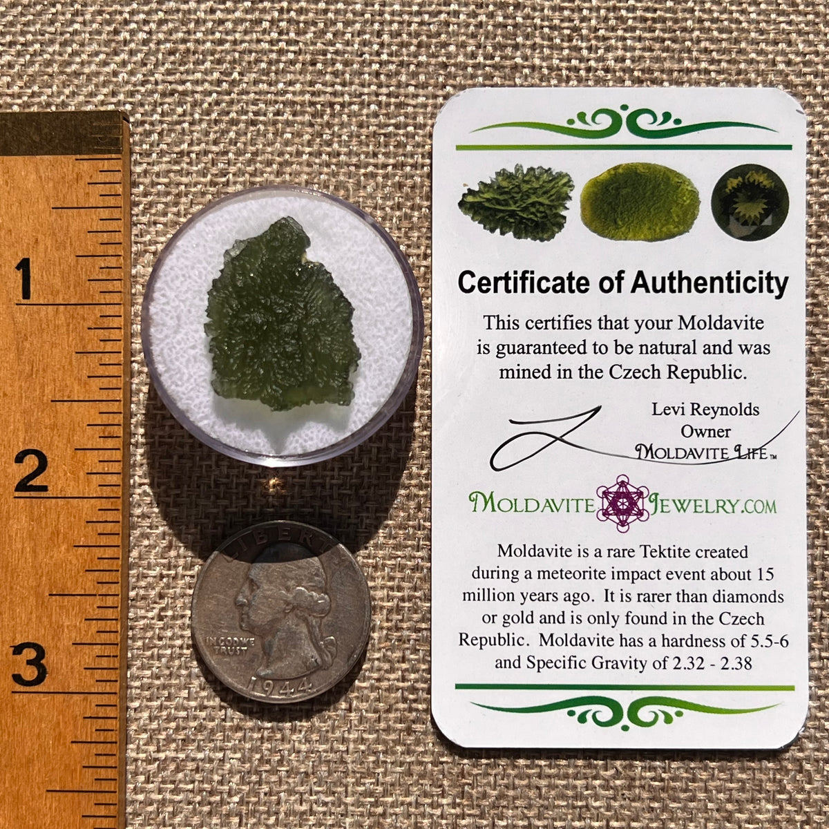 Moldavite 3.6 grams #2398-Moldavite Life