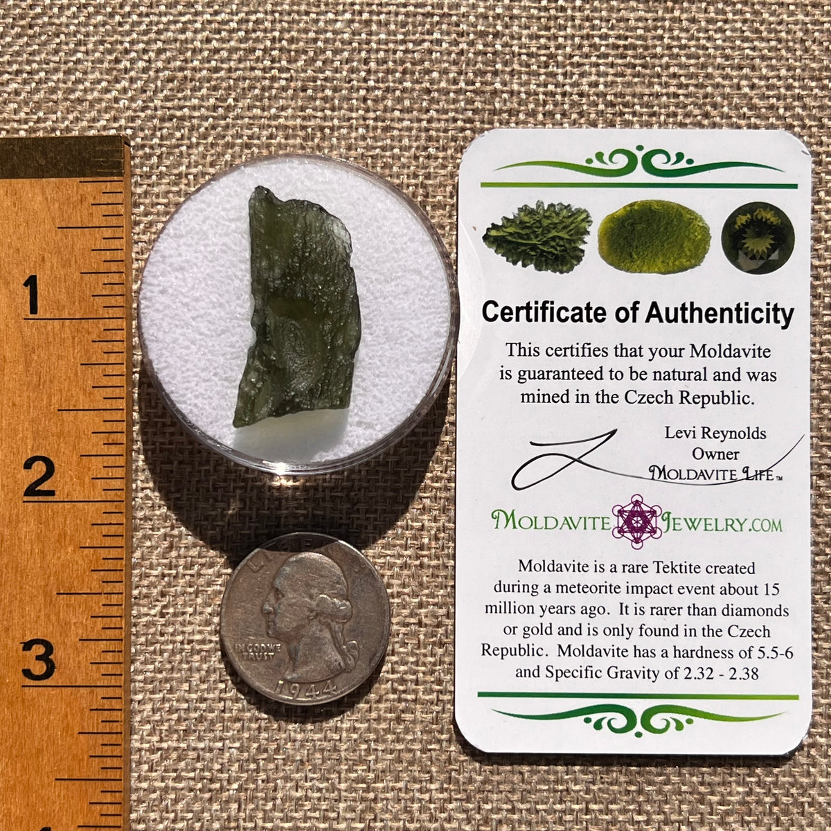 Moldavite 3.6 grams #2400-Moldavite Life
