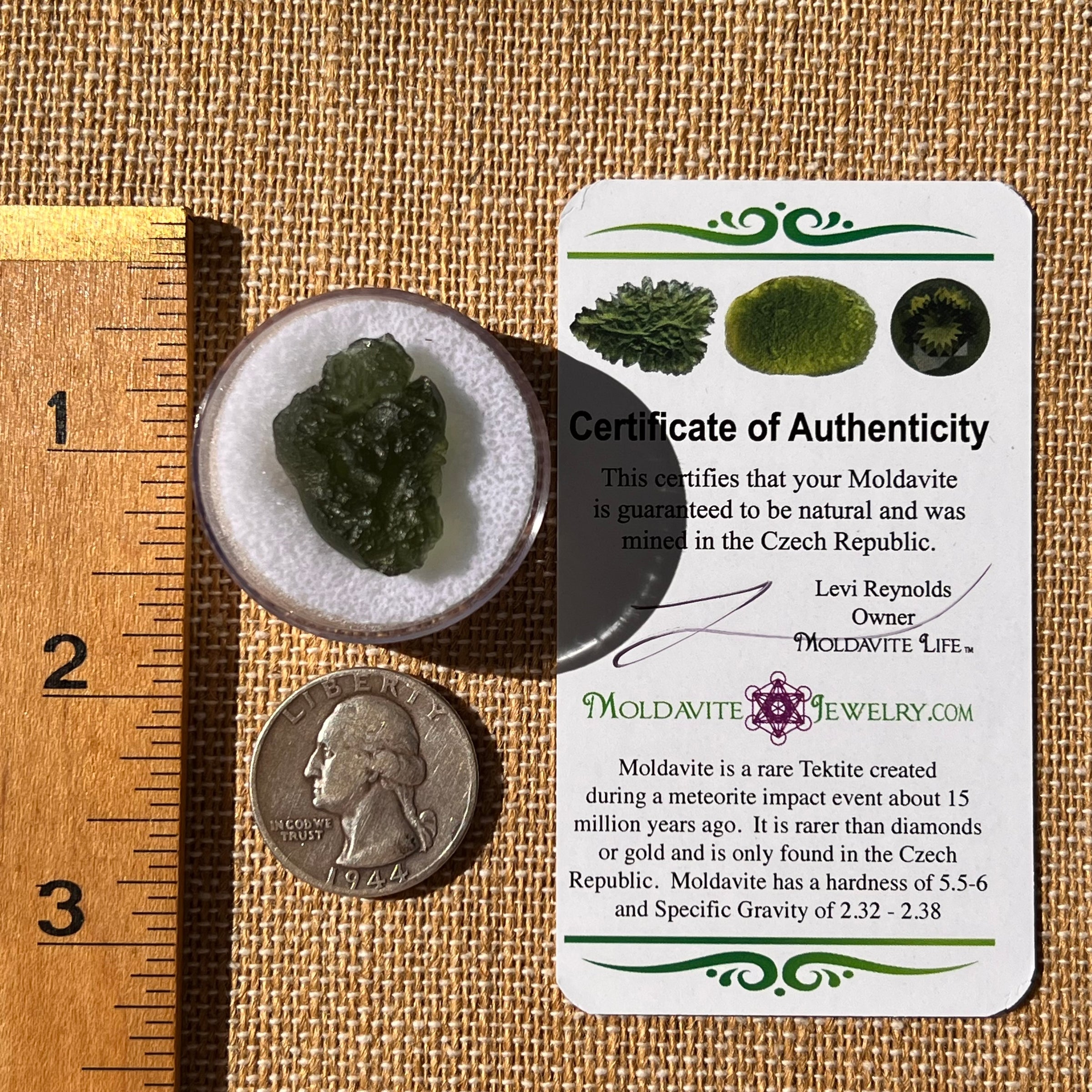 Moldavite 3.8 grams #2309-Moldavite Life