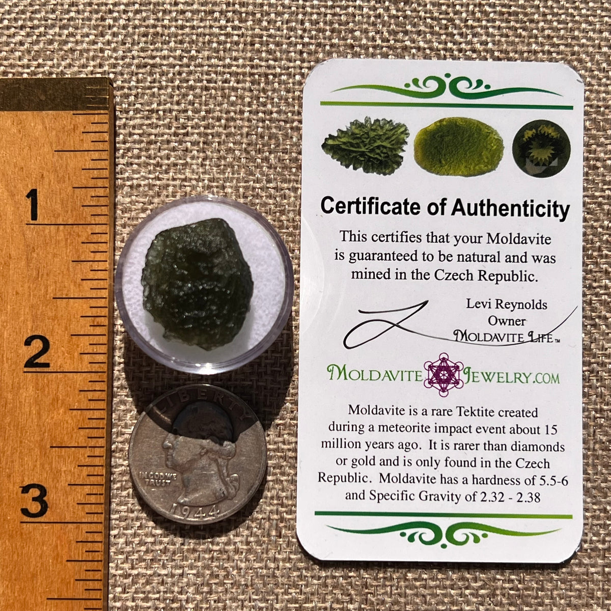 Moldavite 3.9 grams #2412-Moldavite Life