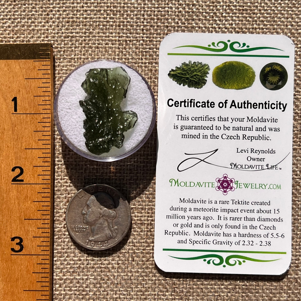 Moldavite 4.1 grams #2385-Moldavite Life