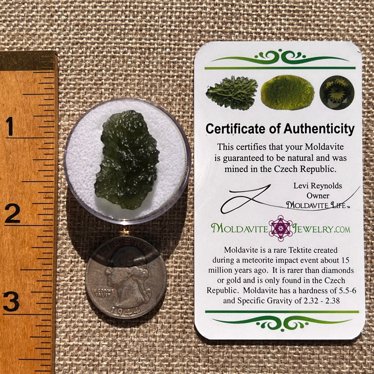 Moldavite 4.1 grams #2394-Moldavite Life