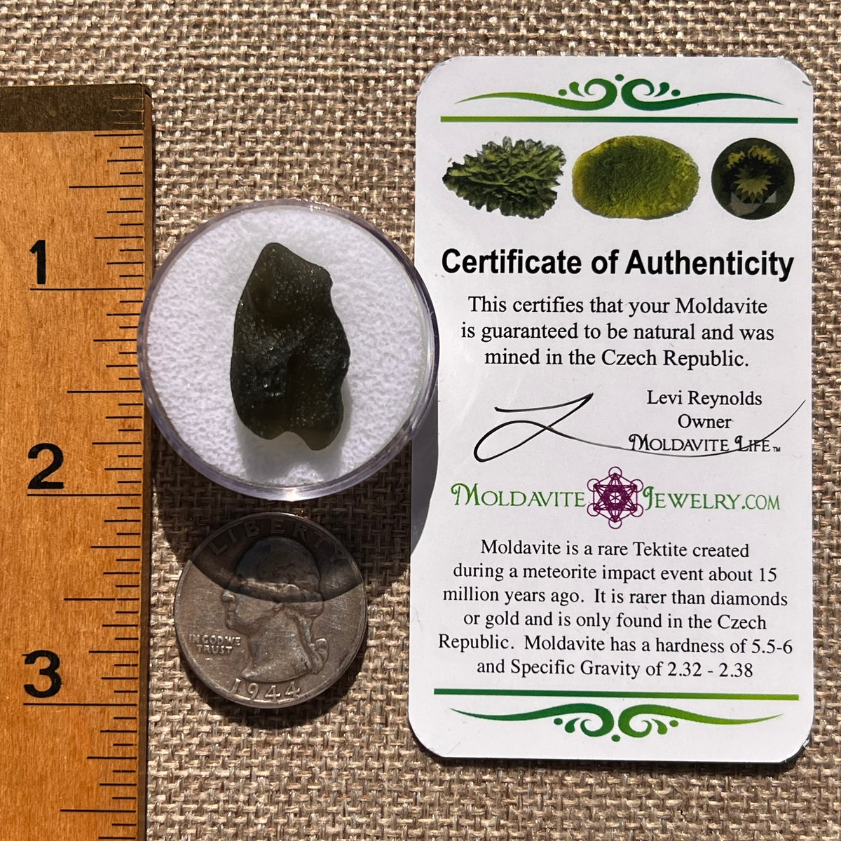 Moldavite 4.2 grams #2392-Moldavite Life