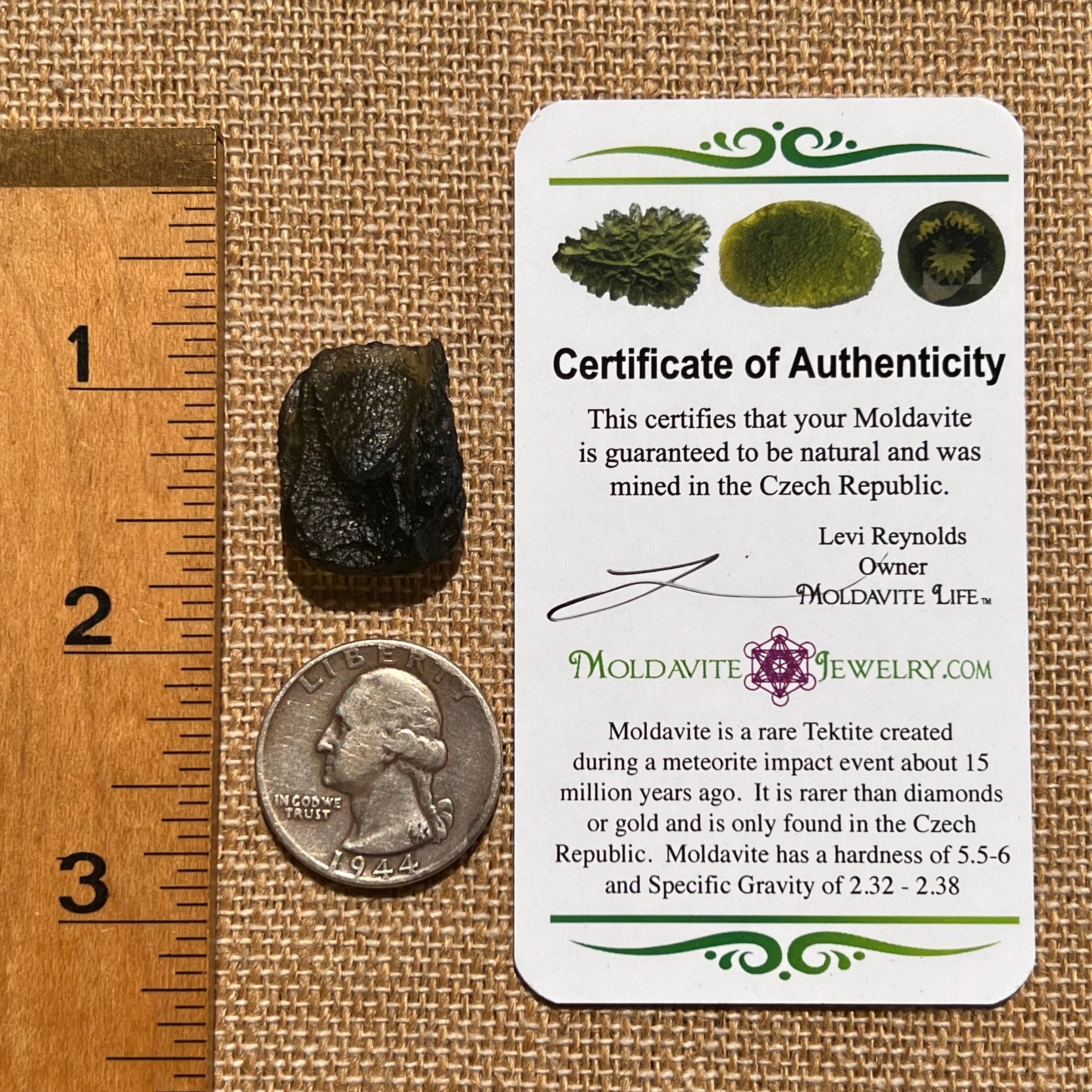 Moldavite 4.3 grams #1665-Moldavite Life