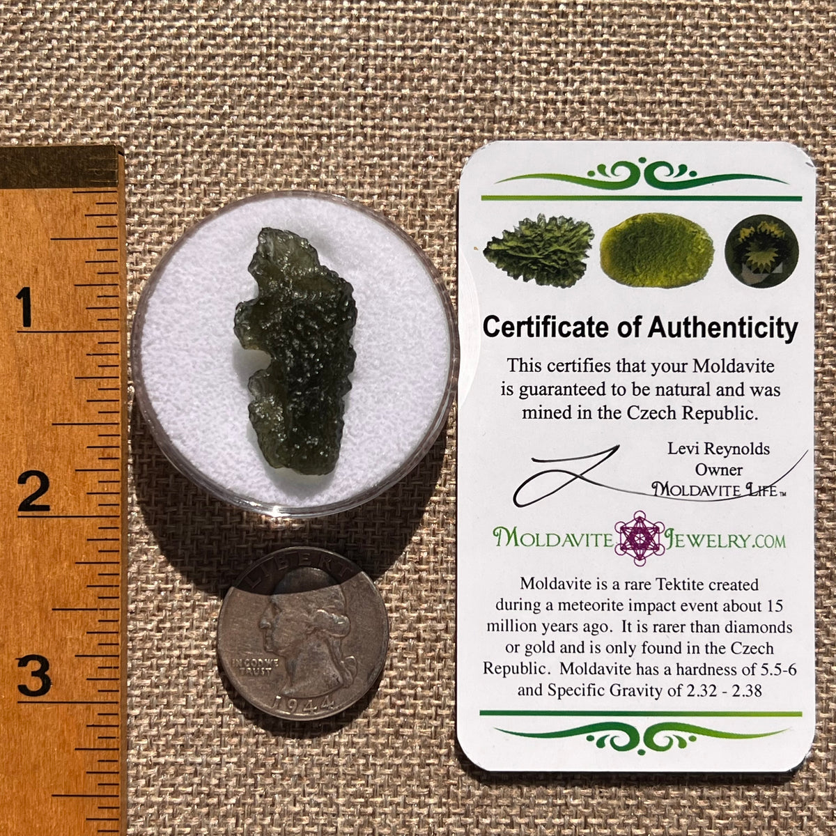 Moldavite 4.4 grams #2401-Moldavite Life