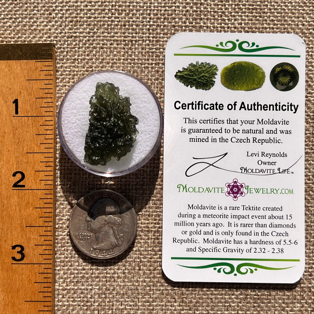 Moldavite 4.6 grams #2390-Moldavite Life
