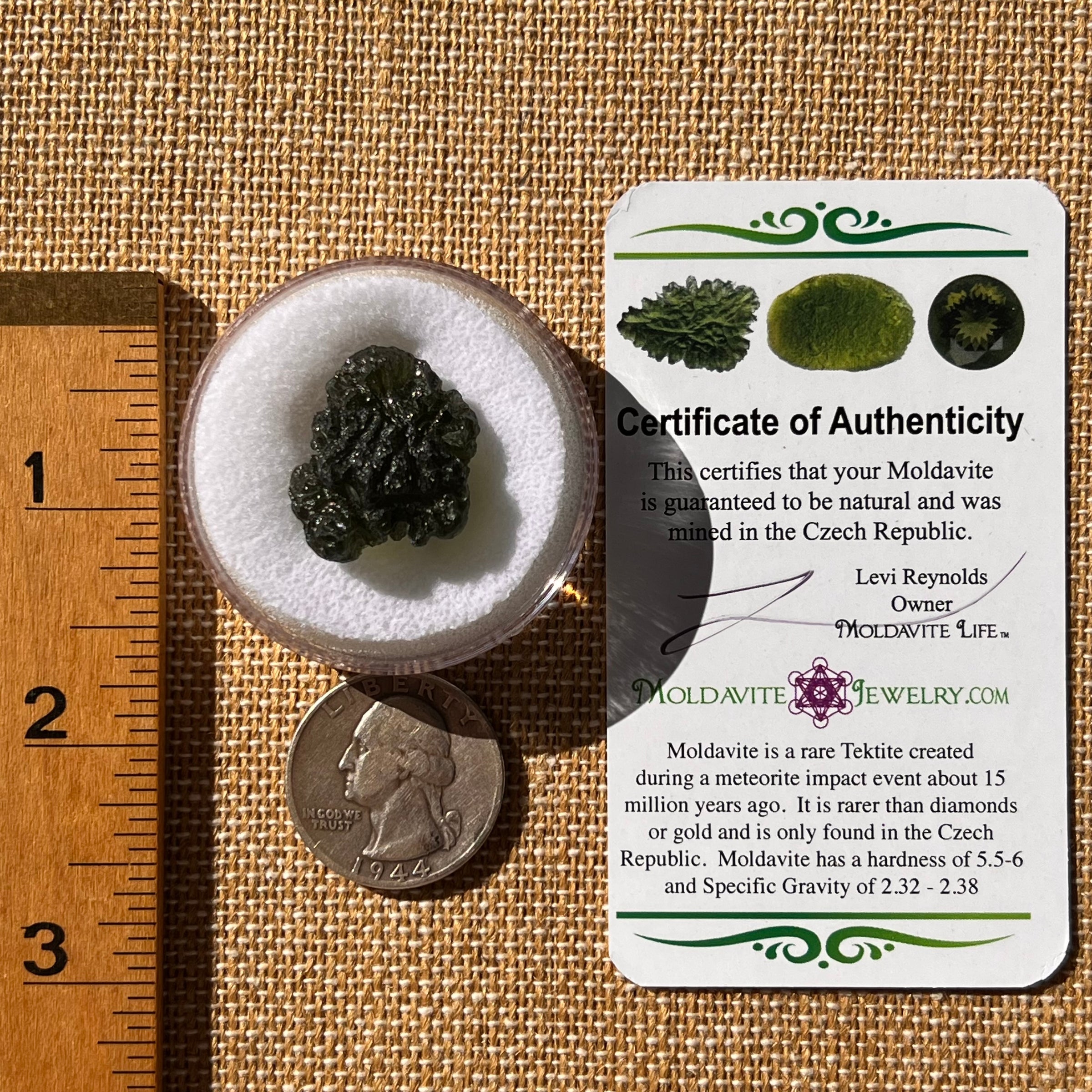 Moldavite 5.1 grams #2219-Moldavite Life