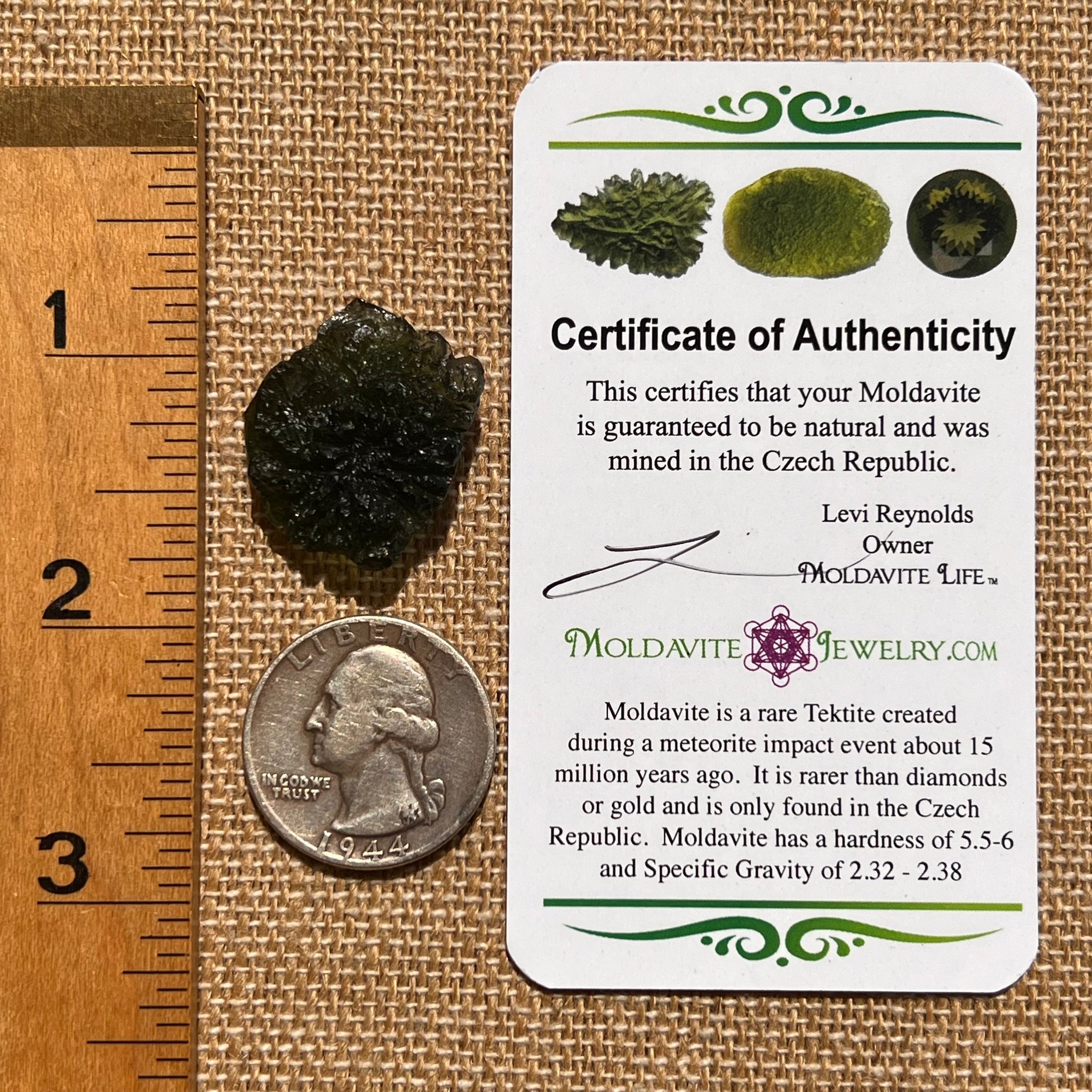 Moldavite 5.2 grams #1663-Moldavite Life