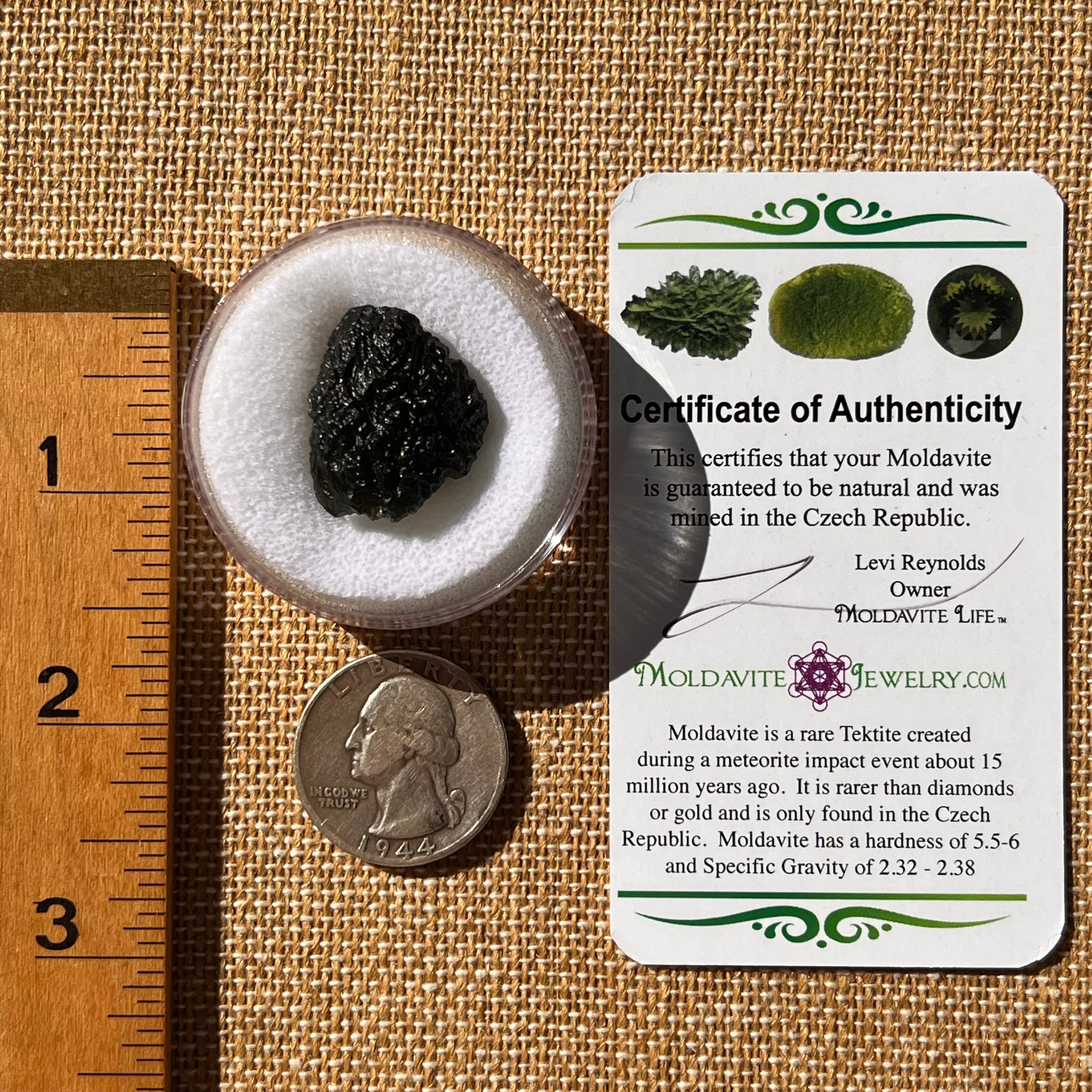 Moldavite 5.2 grams #2217-Moldavite Life