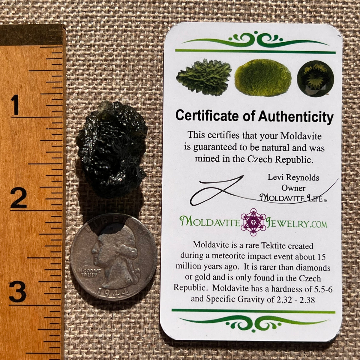 Moldavite 7.3 grams #2405-Moldavite Life