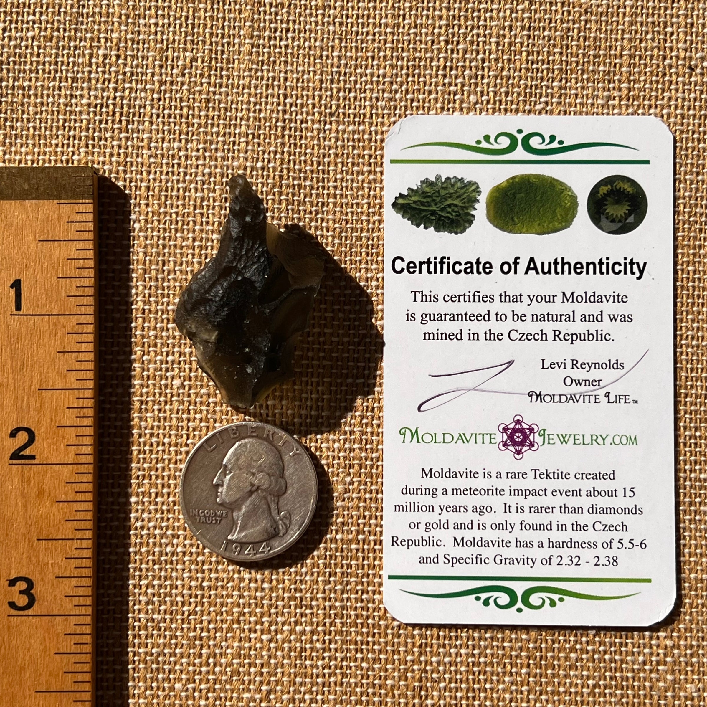 Moldavite 8.5 grams #2324-Moldavite Life