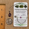 Moldavite & Amethyst Necklace Sterling Silver #2284-Moldavite Life