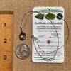 Moldavite & Amethyst Necklace Sterling Silver #2285-Moldavite Life