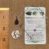 Moldavite & Amethyst Necklace Sterling Silver #6493-Moldavite Life