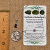 Moldavite & Amethyst Necklace Sterling Silver #6712-Moldavite Life