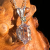 Moldavite & Amethyst Necklace Sterling Silver #7624-Moldavite Life