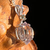 Moldavite & Amethyst Necklace Sterling Silver #7624-Moldavite Life