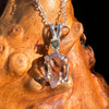Moldavite & Amethyst Necklace Sterling Silver #7624-Moldavite Life