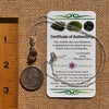 Moldavite & Amethyst Necklace Sterling Silver #7626-Moldavite Life