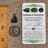 Moldavite & Amethyst Necklace Sterling Silver #8788-Moldavite Life