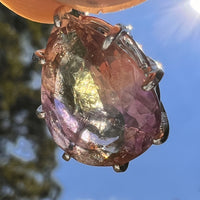 Moldavite & Ametrine Pendant Sterling Silver #8869-Moldavite Life