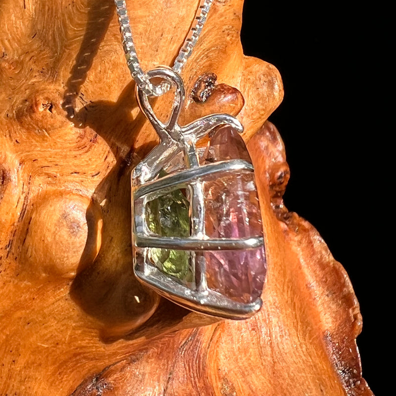 Moldavite & Ametrine Pendant Sterling Silver #8869-Moldavite Life