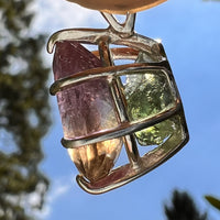 Moldavite & Ametrine Pendant Sterling Silver #8870-Moldavite Life