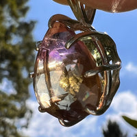 Moldavite & Ametrine Pendant Sterling Silver #8872-Moldavite Life