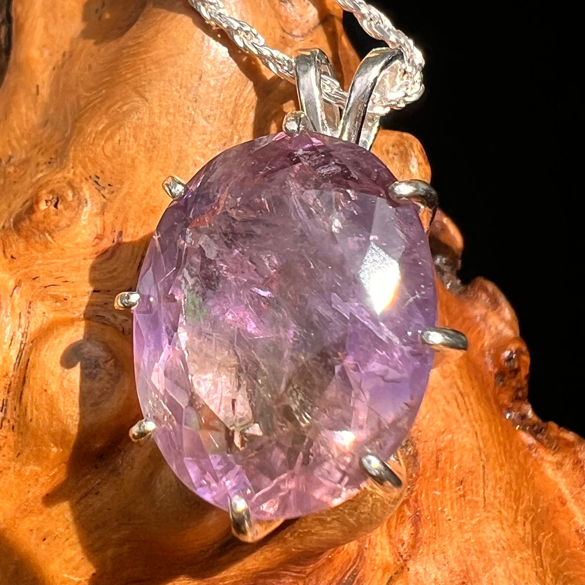 Moldavite & Ametrine Pendant Sterling Silver #8874-Moldavite Life