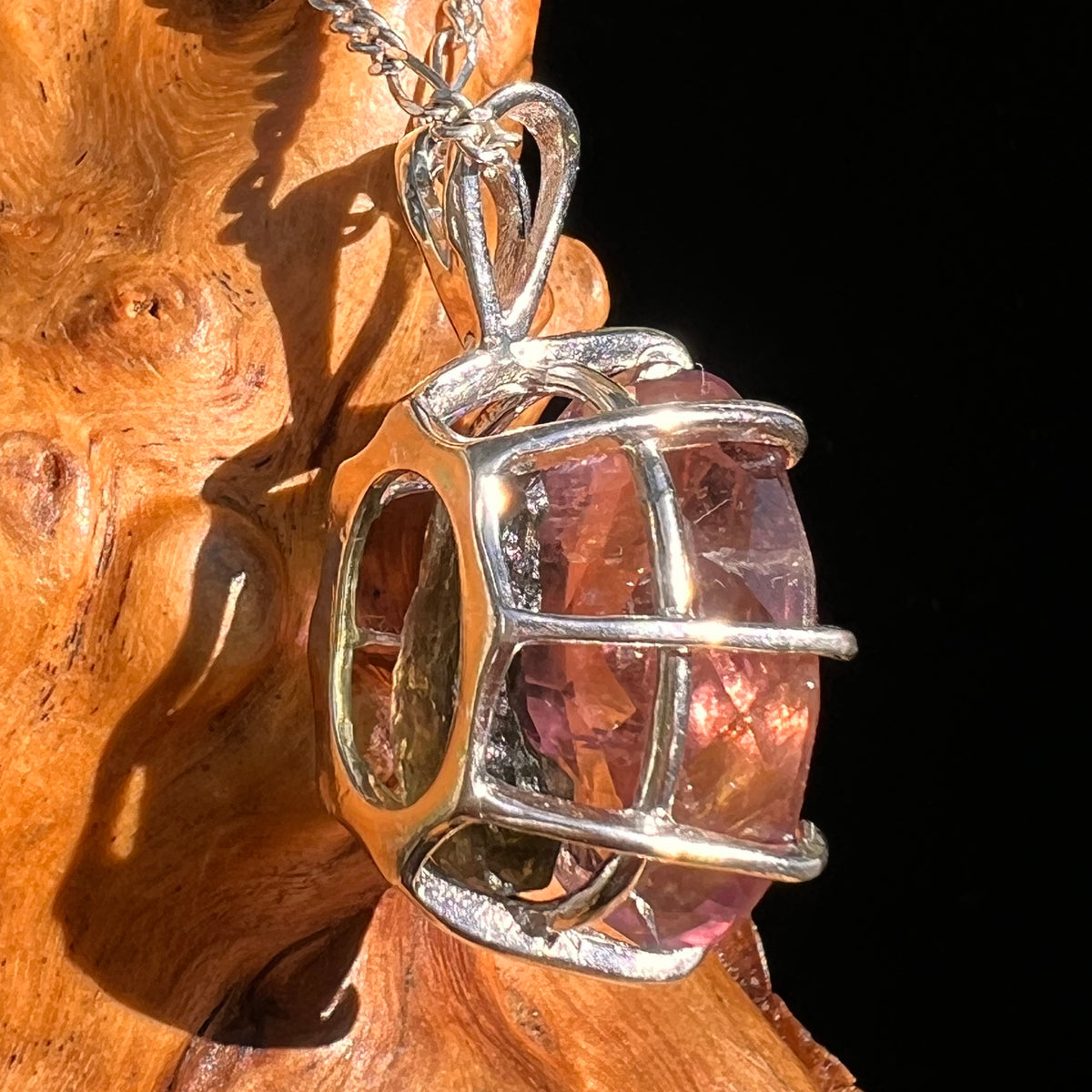 Moldavite & Ametrine Pendant Sterling Silver #8875-Moldavite Life